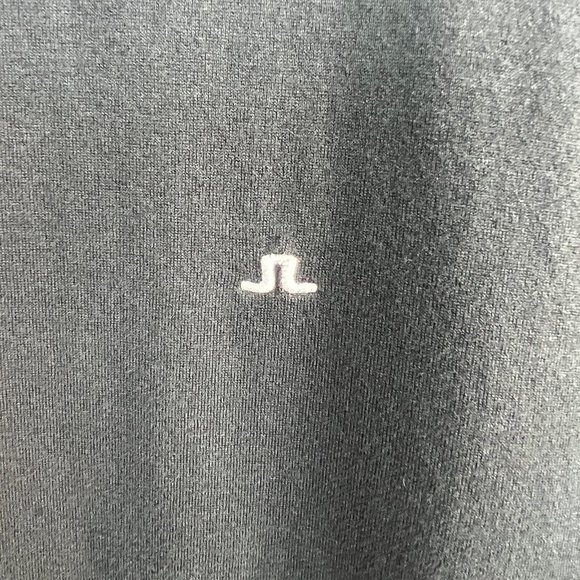 J. Lindeberg Polo Shirt Large Mens Black Green Short Sleeve Stitch‎ Logo Cotton - Picture 4 of 11